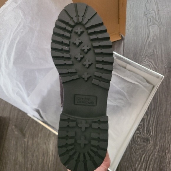 Andre Assous NEW Farah Gray Suede Combat Boots 8 Grunge rustic western winter - Picture 5 of 8